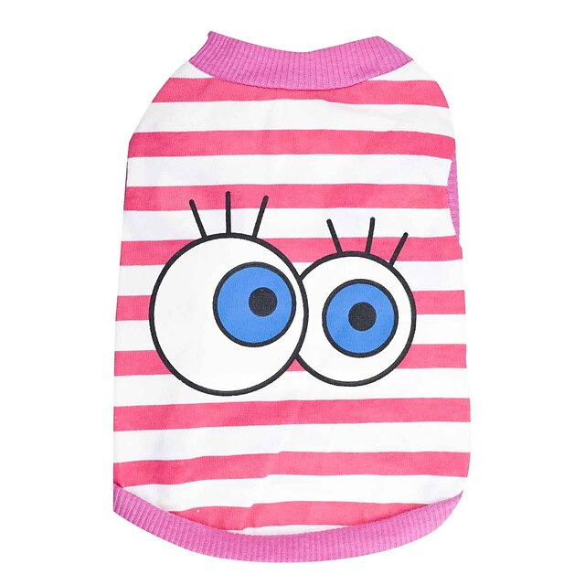  Cat Dog Shirt / T-Shirt Cartoon Dog Clothes Puppy Clothes Dog Outfits Breathable Blue Pink Costume for Girl and Boy Dog Cotton XS S M L