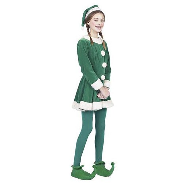  Cosplay Costumes Santa Suits Festival/Holiday Halloween Costumes Dress Stockings Shoes Hat Christmas Kid