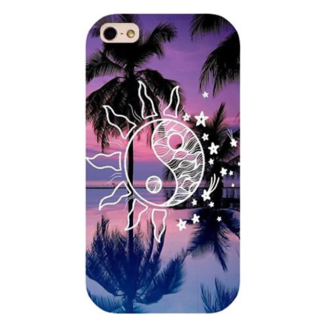  zon kokospalm patroon achterkant van de behuizing voor de iPhone 4 / 4s
