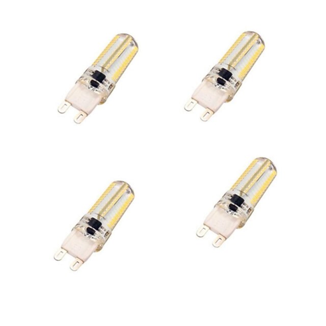  4pcs Bombillas LED de Mazorca 600 lm G9 T 104 Cuentas LED SMD 3014 Blanco Cálido 220-240 V / 4 piezas
