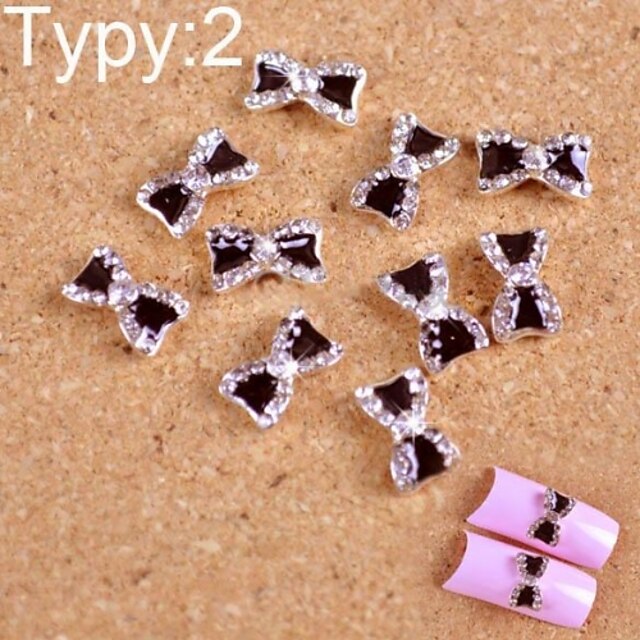  10PCS Metal Classic Daily Nail Jewelry for Finger Toe