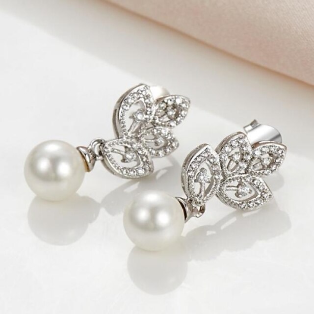  Tiny CZ Pearl Drop Earrings for Women(More Colors)