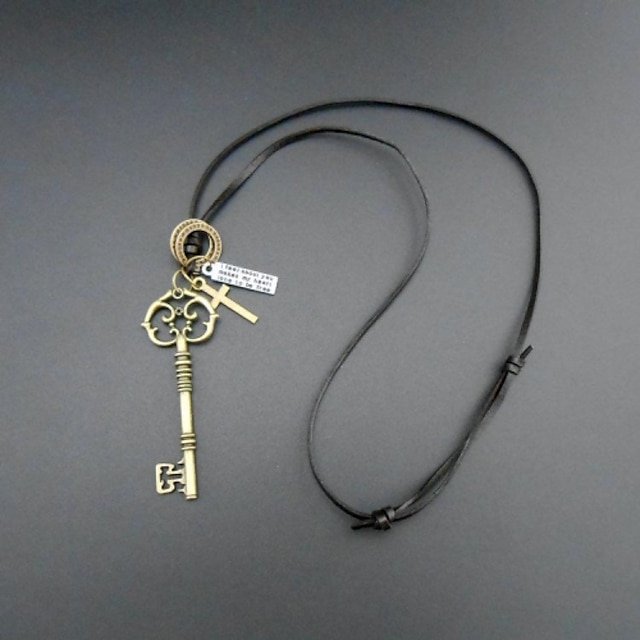  korea styl křížek kůže pandant náhrdelník (1ks)