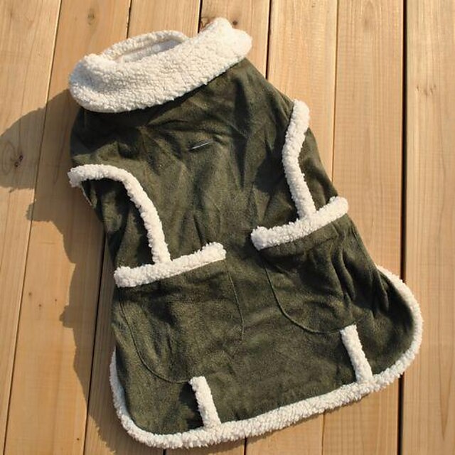  Kat Hond Jassen Gilet Effen Casual / Dagelijks Winter Hondenkleding Ademend Groen Kostuum Katoen XS S M L