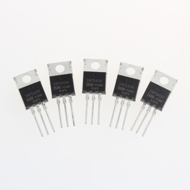  irf540n MOSFET n 100v 33a til-220 (5 stk)