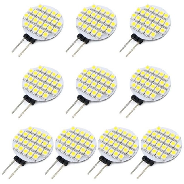  10 pièces 1.5 W LED à Double Broches 118 lm G4 24 Perles LED SMD 3528 Blanc Chaud Blanc Froid 12 V / RoHs / CE