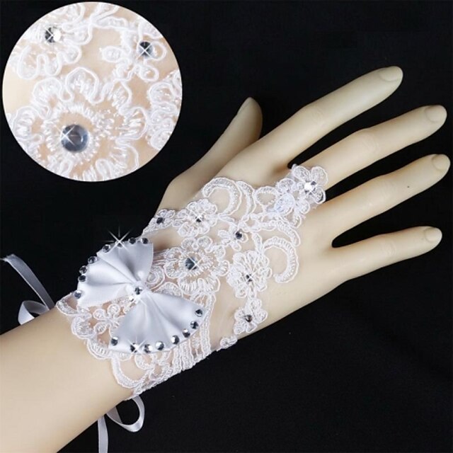  Wrist Length Party Glove Bridal Gloves Elegant Classical Style
