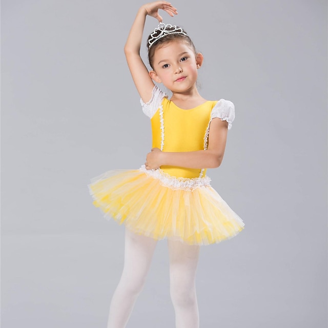  Ținute de Dans Copii / Balet Rochii & Fuste / Fuste de balet / Tops Spandex / Șifon Manșon Lung / Performanță