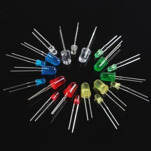  100PCS Light Emitting Diode LED3mm 5mm Red Green Yellow blue white