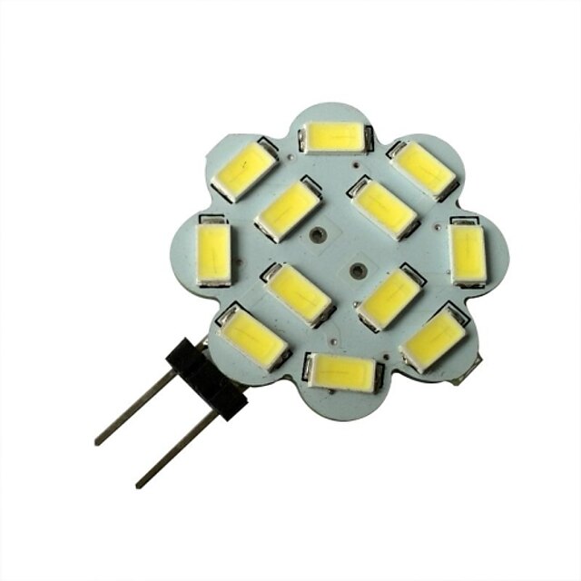  1.5 W LED-spotlys 6000-6500 lm G4 12 LED Perler SMD 5630 Naturlig hvid 12 V