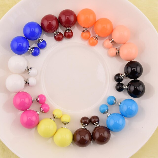  Women's Stud Earrings Ladies Pearl Earrings Jewelry 1 / 2 / 3 For Wedding Party Daily Casual Sports