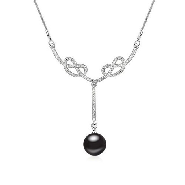  stilvolle und elegante Perlenlegierung Herz Halskette (weitere Farben)