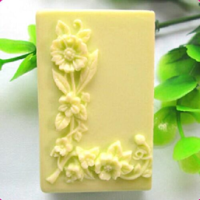  square Love-l alakú virág fondant torta csokoládé szilikon öntőforma torta dekoráció eszközök, l6.7cm * w4.9cm * h3.2cm