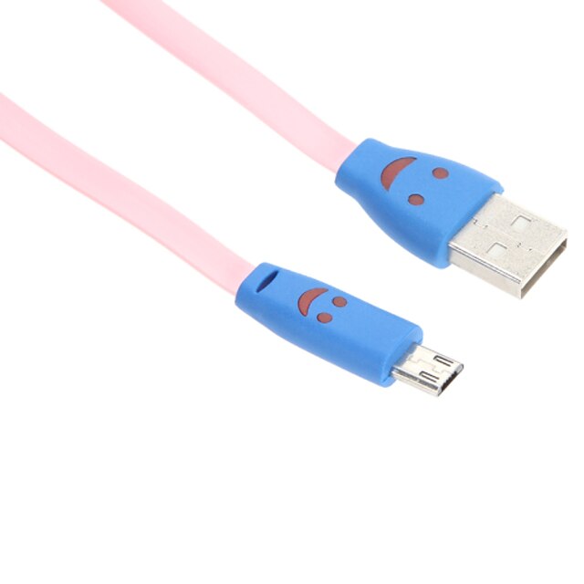  Micro USB 2.0 / USB 2.0 Kabel <1m / 3ft Plat / Lichtgevend PVC USB kabeladapter Voor