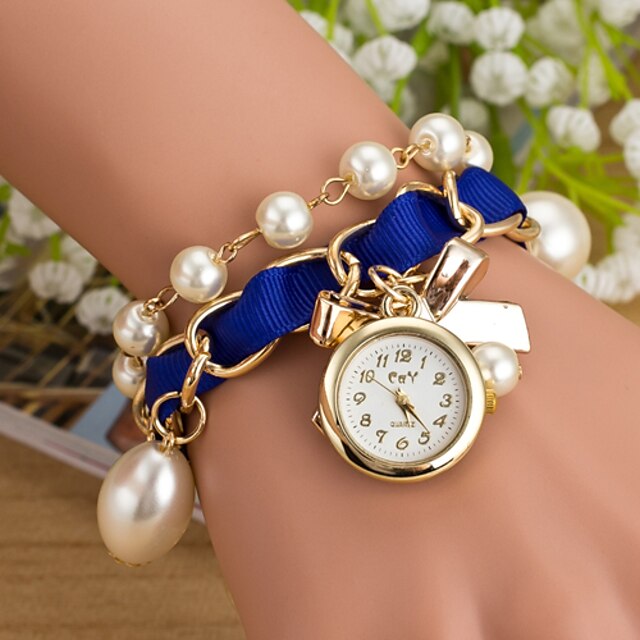  Wanbao Women's Elegant Pearl Bracelet Watch