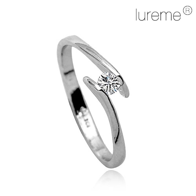 Women's Engagement Ring Band Ring Silver Zircon Silver Imitation Diamond Luxury Wedding Costume Jewelry