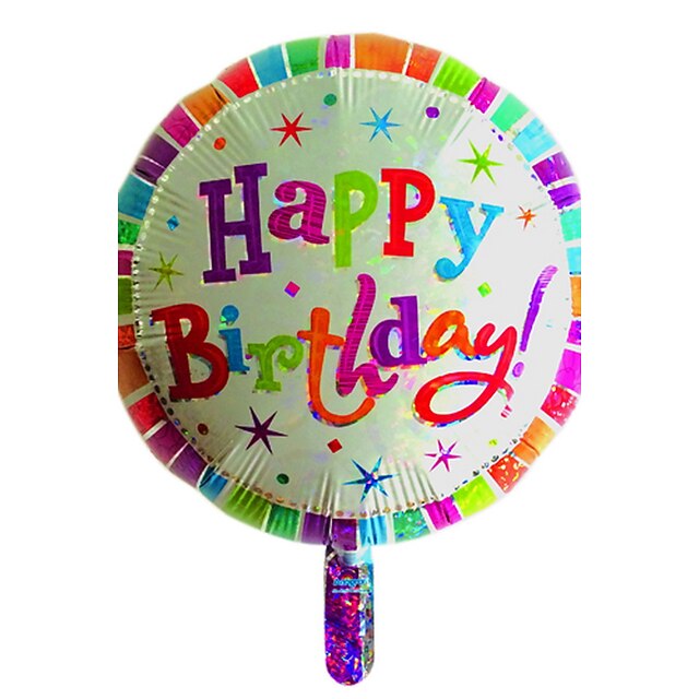  gelukkige verjaardag kleurrijke ronde metalen ballon