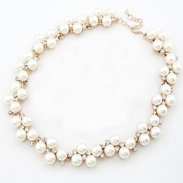  White Alloy White Necklace Jewelry For Daily
