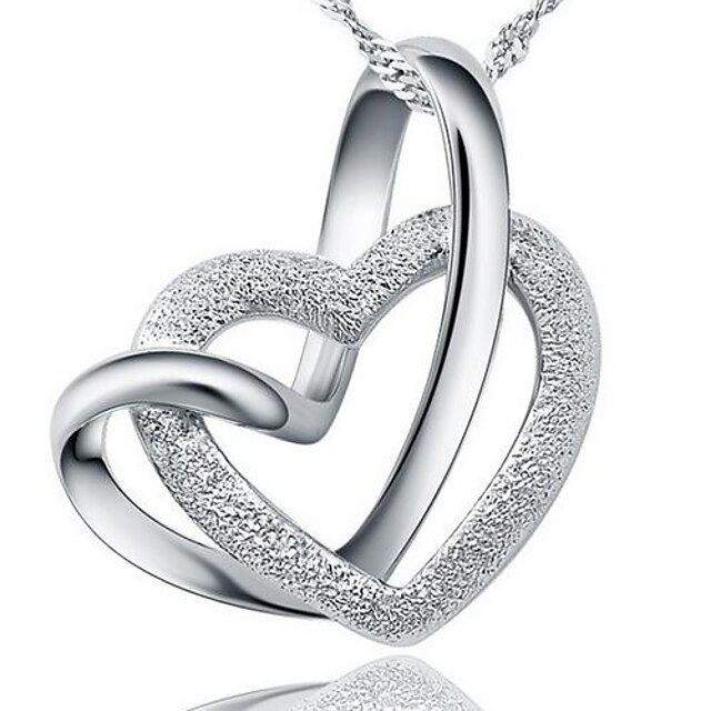  Heart Silver Silver Necklace Jewelry For Wedding Party Special Occasion Anniversary Birthday Engagement / Gift / Daily