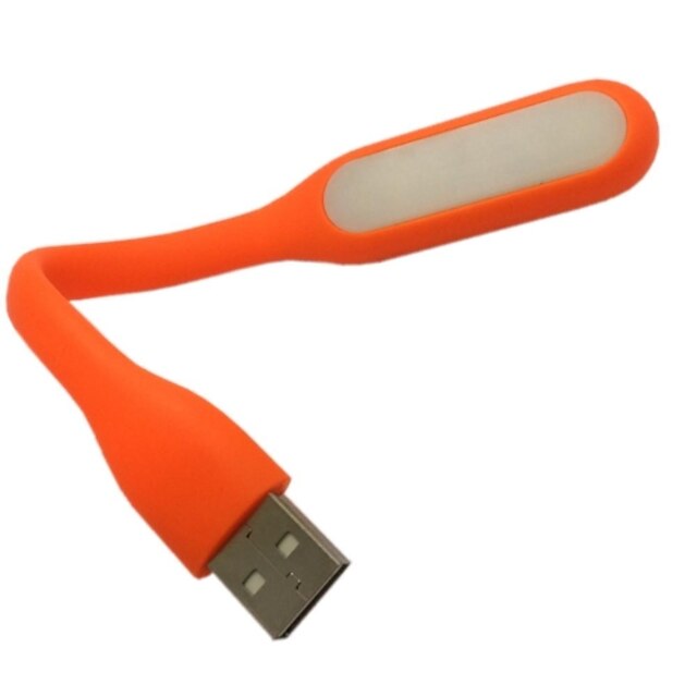  orange bærbar usb ledet lys bøyelig mini lampe