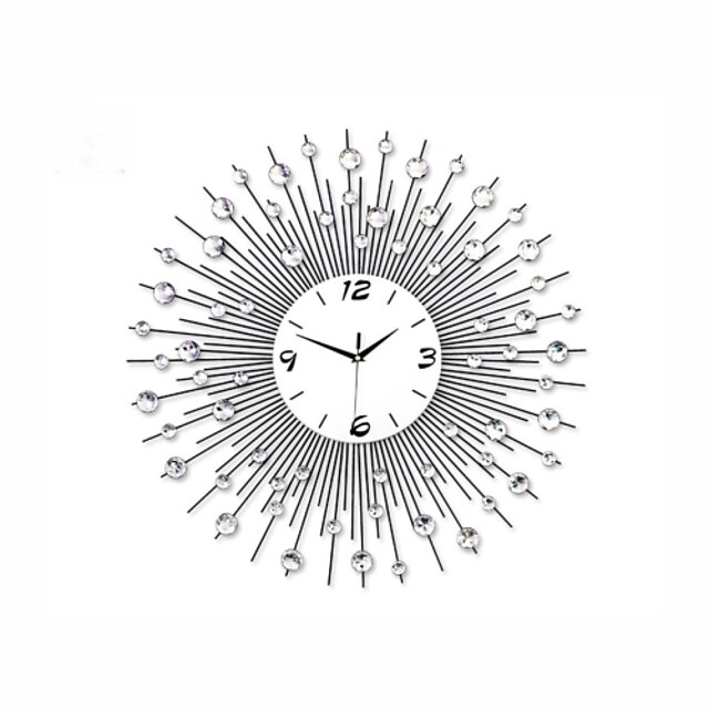  Wall Clock，Modern Contemporary Metal Round Indoor