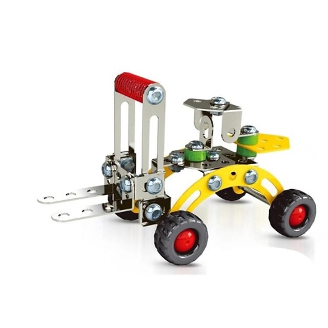 magiska modell diy intellektuell utveckling rostfri legering monterade motorredskap gaffeltruck leksak (75 st)