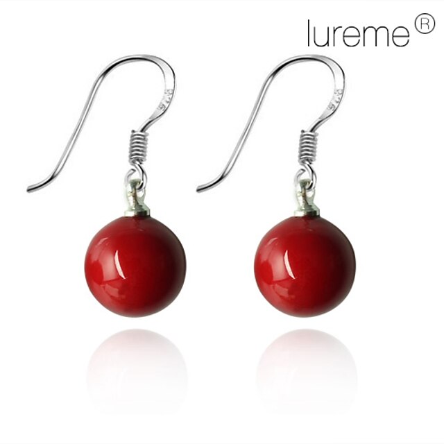  Women's Drop Earrings Ladies Pearl Sterling Silver Earrings Jewelry Red For Daily