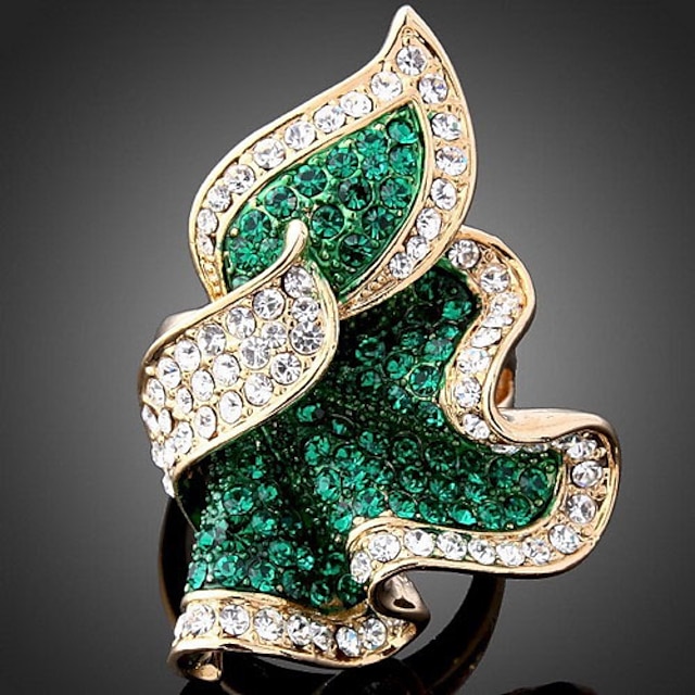  Statement-Ring Cluster Fuchsie Smaragd Hellblau Rosegold Diamantimitate Aleación Zierlich damas Luxus / Damen