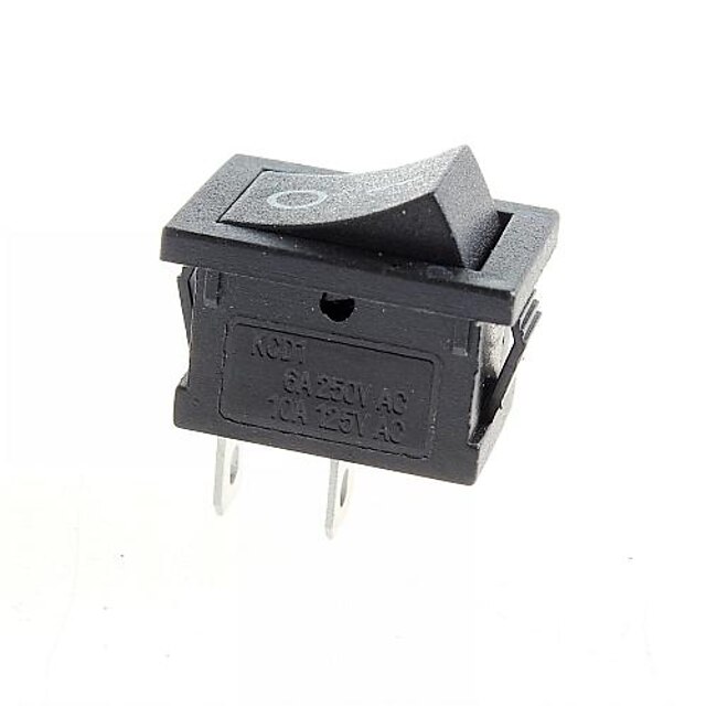  тумблер 2-контактный ON / OFF - черный (6а, 250 В переменного тока / 10а, AC 125 В) (10шт)