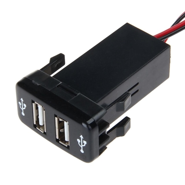  12v 2.1a vanntett og støvtett billader dobbel USB-portkontakt for toyota vigo