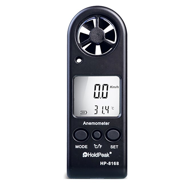  Digital Handheld Anemometer Wind Speed & Temperature Measuring Equipment HoldPeak 816B