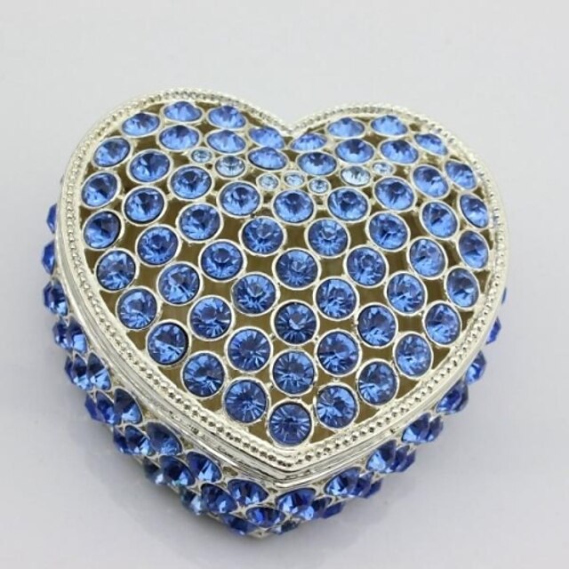  Crystal Heart Shape Trinket Box