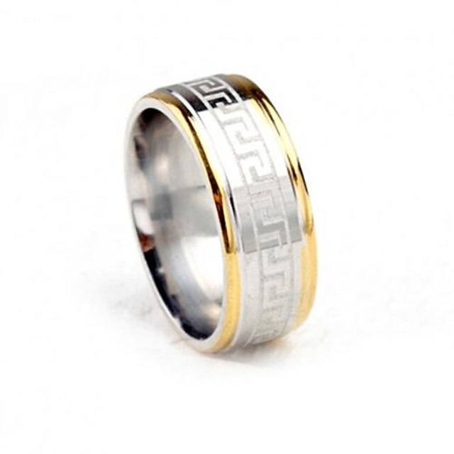  Band Ring For Men's Party Wedding Casual Titanium Steel Two tone