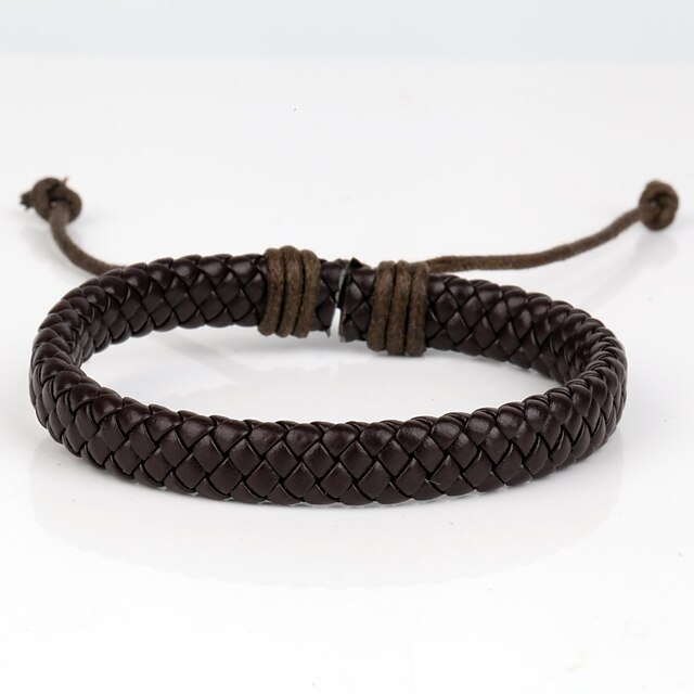  Vintage Armbänder Lederarmbänder Leder damas Einzigartiges Design Modisch Armbänder Schmuck Braun Für Weihnachts Geschenke Alltag Normal Sport