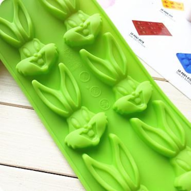  Bugs Bunny Shape Cake Mold Ice Jelly Chocolate Mold,Silicone 24×10×1.3 CM(9.4×3.9×0.5 INCH)