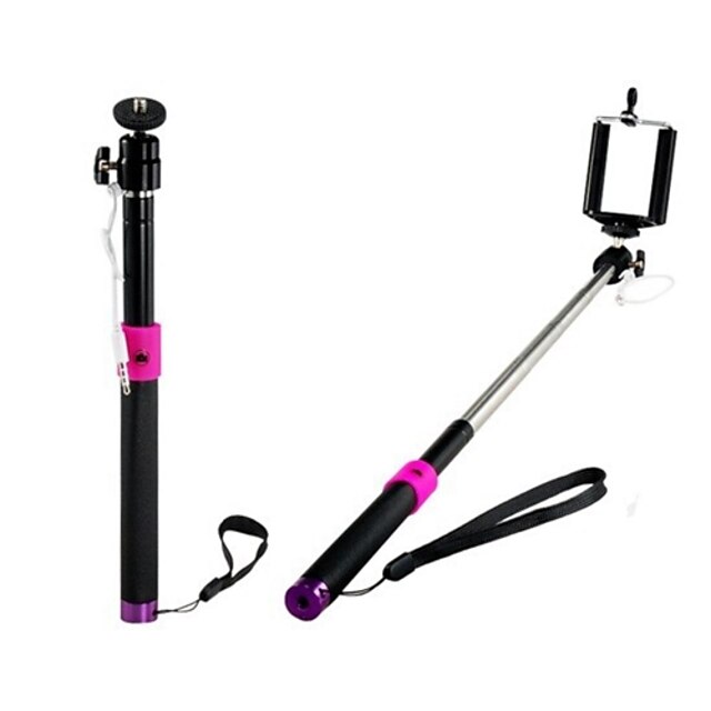  POPLAR Handheld Monopod with Mobile Phone Holder for Android & iOS Phones