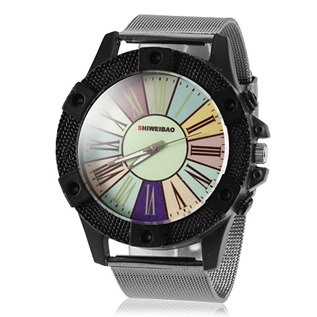  Men's Quartz Wrist Watch Casual Watch Stainless Steel Band Charm Unique Creative Watch Dress Watch Silver