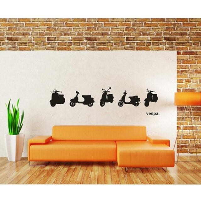  Wall Stickers Wall Decals, Home Decoration Vespa Motor Poster PVC Mural Wall Stickers