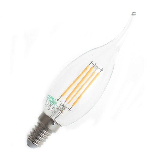  Izzószálas LED lámpák 380 lm E14 CA35 4 LED gyöngyök Dekoratív Meleg fehér 220-240 V / # / CE / FCC / FCC