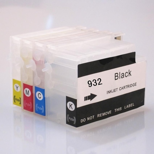  Permanent Chip HP  932BK 933/C/M/Y Refillable Ink Cartridge For HP Officejet 6100/6600/6700/7110