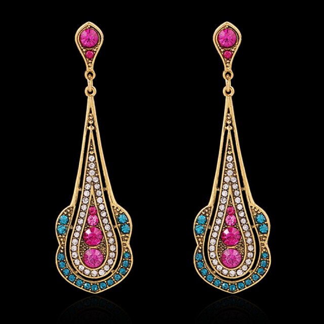  Earring Stud Earrings / Drop Earrings Jewelry Women Imitation Pearl / Rhinestone / Gold Plated 2pcs Silver