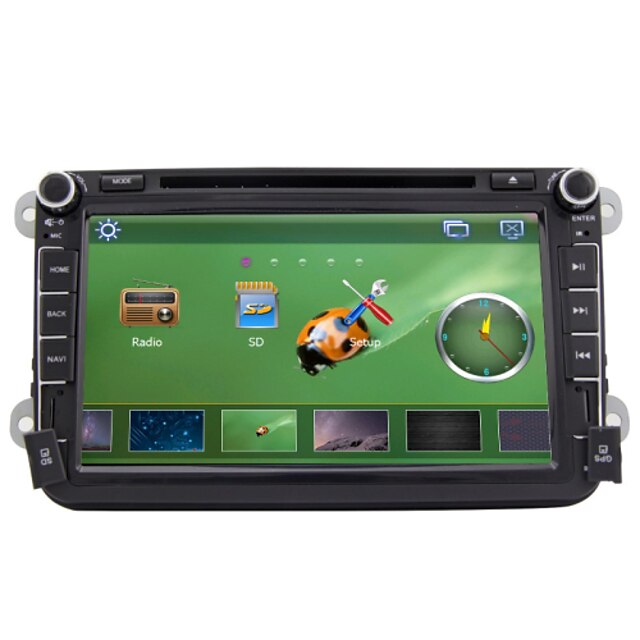  8-Zoll-2 din TFT-Bildschirm im Armaturenbrett Auto-DVD-Player für Volkswagen mit bt, Navigations-ready GPS, RDS, rl-521