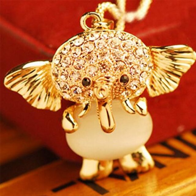  Жен. Ожерелья с подвесками Слон Животный принт Дамы На каждый день Мода Сплав Золотой Ожерелье Бижутерия Назначение
