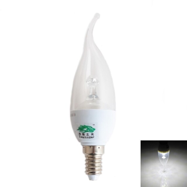  E14 LED лампы в форме свечи CA35 9 светодиоды SMD 2835 Декоративная Естественный белый 180lm 5500-6000K AC 220-240V 