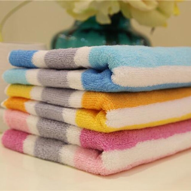  sensleep® de pack serviette, multi-bande de couleur 100% serviette de coton à la main