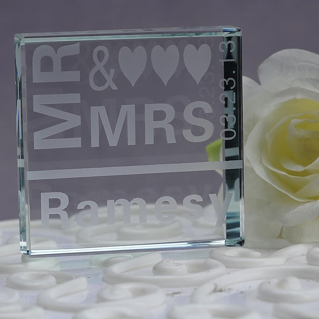  Cake Topper Crystal Wedding Anniversary With Gift Box Wedding Reception