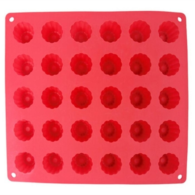  30 holes emmer vorm taart ijs gelei chocolade mallen, siliconen 29,3 × 26,8 × 3,3 cm (11,5 × 10,6 × 1.3inch)