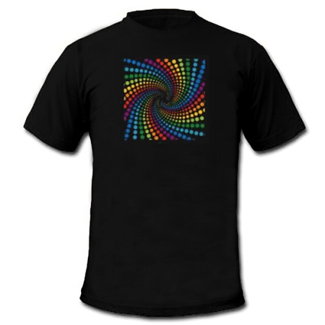  LED-T-Shirts Musik aktivierte LED Lampen Textil Stilvoll 2 AAA Batterien