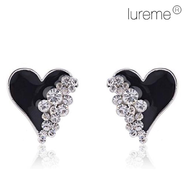  Women's Stud Earrings Love Heart Crystal Imitation Diamond Alloy Heart Jewelry Daily Costume Jewelry