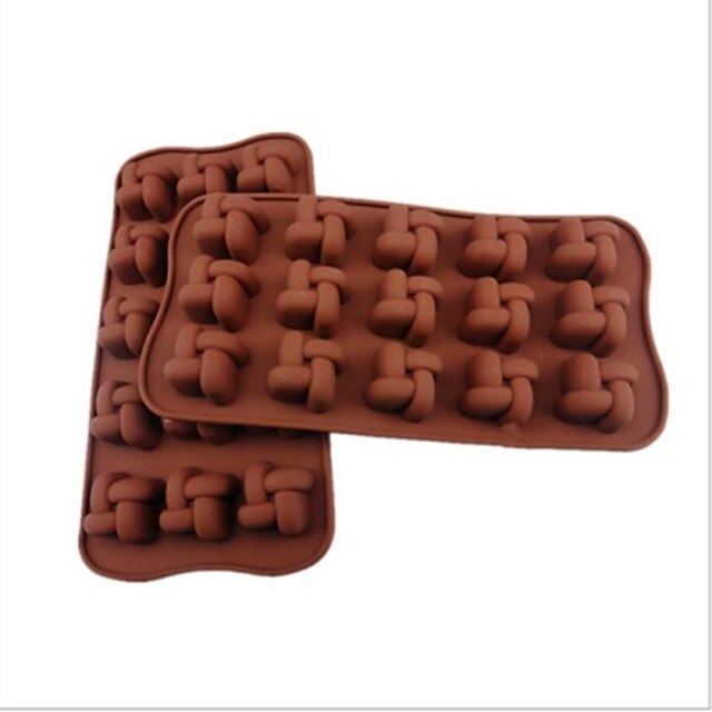 15 отверстий форма китайский узел торт лед желе Формы для шоколада, силиконовая 20 × 10,5 × 2 см (7,9 × 4,3 × 0.8inch)